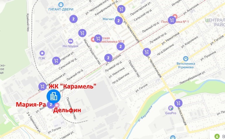 Продовольственные магазины рядом с ЖК "Карамель"