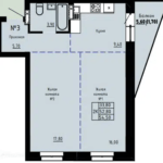ЖК "Норо-Вест". 2-комнатная квартира 54 м²