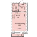 Герцена, 17. 1-комнатная студия 29 м²