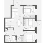ЖК "Вышка". 3-комнатная квартира 78 м²