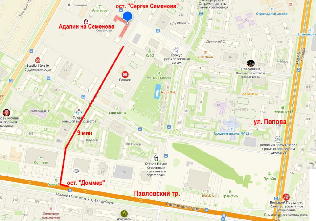 Адалин на семенова. Транспортная доступность 1