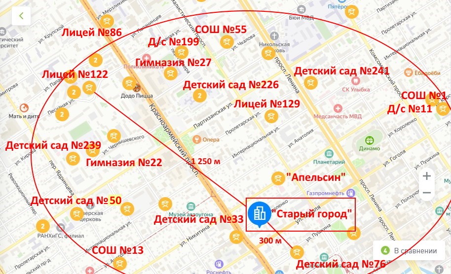 Старый город. Детские учреждения