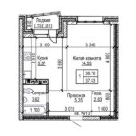 ЖК "Реновация". 1-комнатные квартиры 37 м²