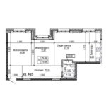 ЖК "Реновация". 3-комнатные студии 70 м² без лоджии