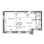 ЖК "Реновация". 3-комнатные студии 73 м² без лоджии