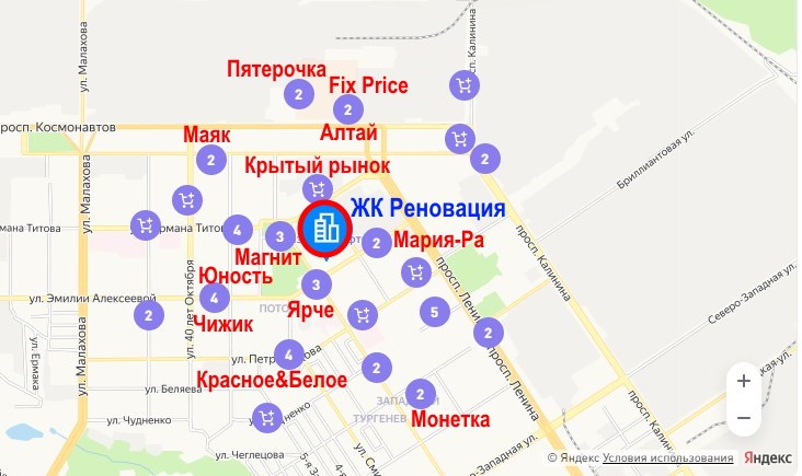 ЖК Реновация. ТЦ и магазины
