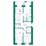 ЖК "Широта". 4-комнатная студия 78 м²
