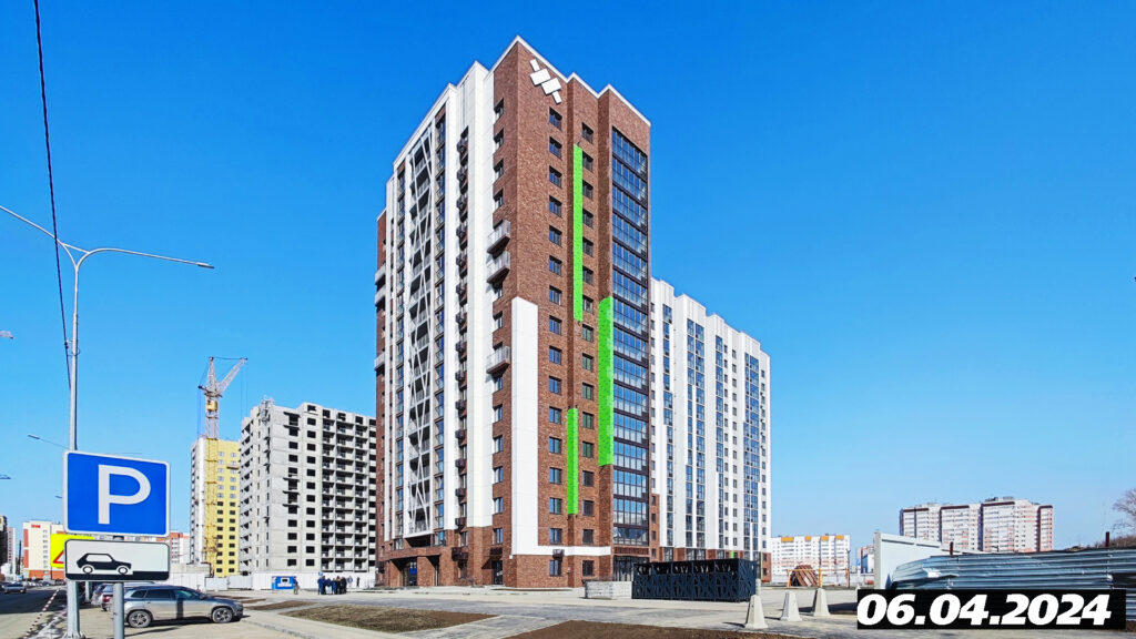 ЖК "Ёлочки". Ход строительства. Ул. Христенко, 3. Фото апрель 2024 г.