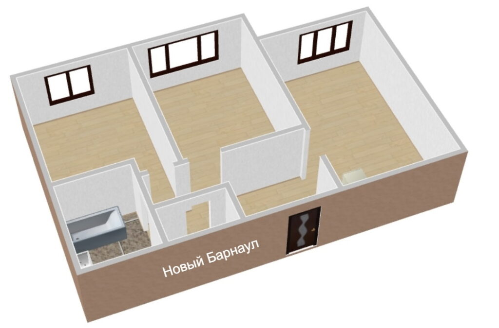 ЖК "Ренессанс". 2-комнатная квартира 72 м². 3D-визуализация
