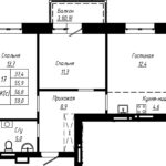 ЖК Современник. 3-комнатная студия 56,8 м². Монолит-кирпич