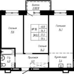 ЖК Современник. 3-комнатная студия 57,2 м². Монолит-кирпич