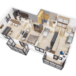 ЖК Современник. 4-комнатная студия 91,3 м². 3D-визуализация
