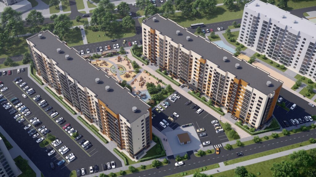 ЖК Спектр. Мельникова, 3. Открытые автопарковки
