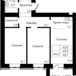 ЖК Прайм. 3-комнатная судия 65,1 м (кирпич)