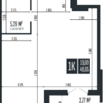 ЖК Opera Residence 1-комнатная квартира 49,65 м