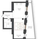 1-комнатная квартира 47,3 м