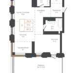 2-комнатная квартира 87,3 м с террасой
