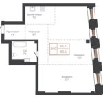 3-комнатная студия 83,6 м