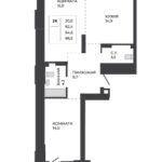 ЖК Павлов. 2-комнатная квартира 64,5 м