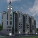 ЖК Старый город в темное время суток