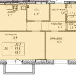 ЖК Чайка. 2-комнатная квартира 58,7 м