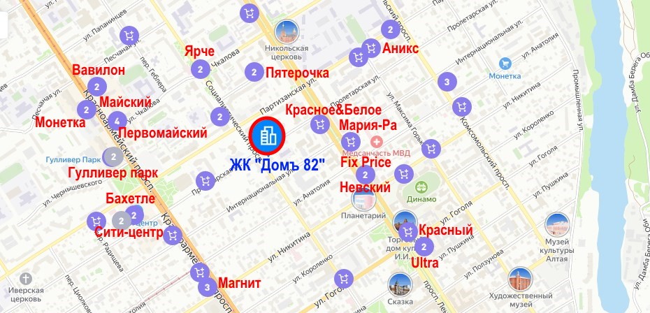 ЖК Домъ 82. ТЦ и магазины