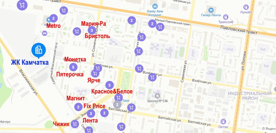 ЖК Камчатка. ТЦ и магазины