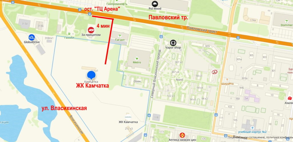 ЖК Камчатка. Транспортная доступность