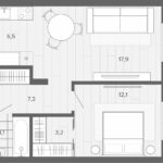 ЖК Вышка. 2-комнатная студия 58,13 м
