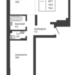 ЖК Павлов. 2-комнатная квартира 70 м с террасой
