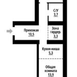 ЖК Тургенев. 2-комнатная студия 50,4 м